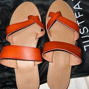 JustFab Women's Orange Sandals